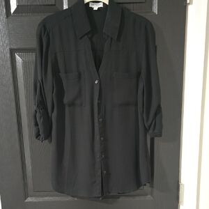 Express Women's Black Portifino Button Shirt